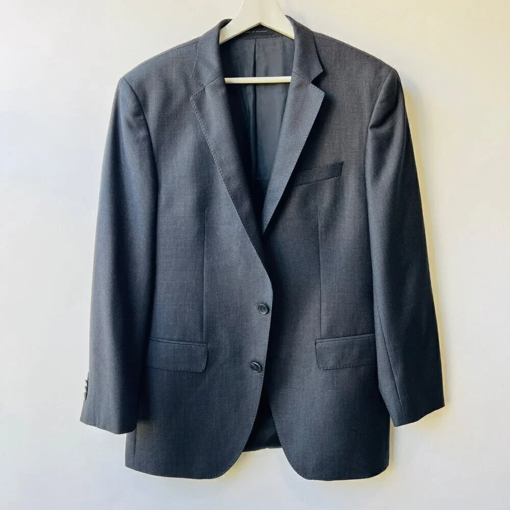 Boss Hugo Boss Huge4/Genius3 Wool slim sport coat, textured gray, Size 40R